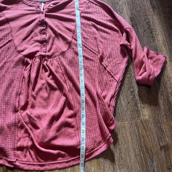 Free People Leo Thermal Henley oversize size small - Picture 6 of 8